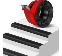 CVFOMBN Self Adhesive Stair Nosing Edge Trim, Flexible PVC Anti Slip Decking Strips Self Adhesive Stair Nosing Edge Trim Stick And Stay for Every Home,Black,5M