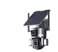 CVFRDD 4K 8MP HD Dual Lens 4G Solar Security Camera Outdoor 4X 10X Optical Zoom Camera Auto Tracking Waterproof CCTV Cam(4K WiFi 6mm No Zoom)