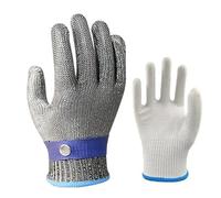 CVFRDD Safety Work Gloves, Cut Resistant Self-defense Glove，Quality Stainless Steel Mesh Rustproof Reliable Safety Gloves(M)