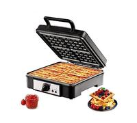 CVFRDD Waffle Maker 1200W Square Waffle Iron Non-Stick Waffle Baker Machine with Five-setting Browning Controls 4 Slice