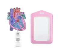 CVFRTT 1 Piece Retractable Roll Id Clip Buckle, Acrylic Nurse Card Holder, Pediatric Nursing Badge Holder