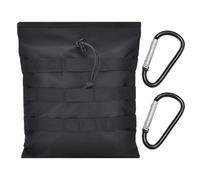CVFRTT 1 Tactical Waist Bag, 2 Black Carabiners, Multi-Purpose Belt Sling Bag, Outdoor Mountaineering Bag, Tactical Belt Accessory Bag