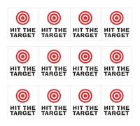CVFRTT 12 Toilet Target Stickers, Bullseye Stickers, Aiming Targets, PVC Material, Modern Style, Multicoloured, Toilet Decoration