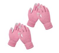 CVFRTT 2 Pairs Of Knitted Warm Gloves, Mittens For Women, Pink Gloves For Girls, Touch Screen Gloves For Women, Winter Gloves For Women
