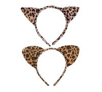 CVFRTT 2 Pieces Leopard Print Headbands, Creative Decorative Headbands, Cosplay Costume Accessories, Party Decoration Accessories, Cartoon Animal Headbands