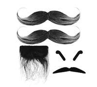 CVFRTT 2 Pieces Of Artificial Mustaches And 1 Set Of Fake Eyebrows, Cosplay Props, Party Costume Accessories, Fun Dress Up Accessories, Party Supplies