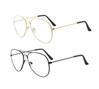 CVFRTT 2 Pieces Of Metal Glasses, Fashionable And Simple Eyeglasses Frame, Classic And Versatile Glasses