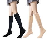 CVFRTT 2 Pieces of Sports Socks, Women'S Venous Compression Socks, Calf Compression Socks, Multi-Sport, Solid, Knee Length