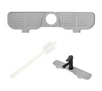 CVFRTT 2 Pieces Soap Pads And 1 Piece Crevice Brush, Silicone Drain Mat, Kitchen Sink Mat, Faucet Splash Back Pad, Sink Accessories, Kitchen Tools