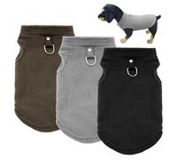 CVFRTT 3-Piece Dog Vests, Polar Fleece, One Size Fits All, Warm, Solid Color, Winter, Casual, Pull On, Machine Washable, Adult Dog Clothes