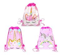 CVFRTT 3 Pieces Drawstring Storage Bag, Children'S Rainbow Horse Bag, Storage Container, Children'S Storage Bag, Creative Gift