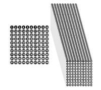 CVFRTT 50 Number Labels, White Text On Black Background, Sticky Number Stickers from 1 to 100, Suitable for Children's Learning