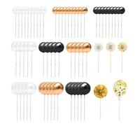 CVFRTT 65-Piece Birthday Cake Decoration Set, 60-Piece Cake Balls, 1-Piece Gold Balloon, 4-Piece Folding Fan Card, Cake Topper Accessories, Happy Birthday Cake Decoration