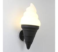 CVGBFDGYJN Creative Cone Ice Cream Wall Light Cartoon Wall-Mounted Decoration Wall Lamp Sconce Metal E27 Single Head Lighting Fixture for Cafe Restaurant Dessert Shop Children's Room Interesting