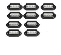 Cvgffs License Number Plate Light LED 2/10pcs Car License Plate Lights 6 LED Universal Bus Motorcycle Truck License Plate Light Safety Driving Lamp Door Light 12V 24V