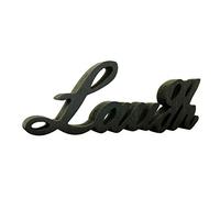 CVHOMEDECO. Matt Black Wooden Words Sign Free Standing "Laugh" Tabletop/Shelf/Home Wall/Office Decoration Art, 12.5 x 4.5 x 1 Inch (Black)