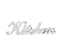 CVHOMEDECO. Rustic Vintage Distressed White Wooden Words Sign Free Standing Kitchen Desk/Table/Shelf/Door/Home Wall Decoration Art, 15.5 x 4.25 x 1 Inch