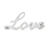 CVHOMEDECO. Rustic Vintage Distressed White Wooden Words Sign Free Standing Love Tabletop/Shelf/Home Wall/Office Decoration Art, 10.25 x 4.5 x 1 Inch