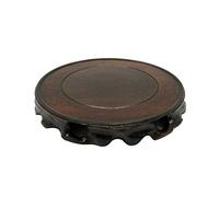 CVHOMEDECO. Rustic Vintage Rosewood Circular Display Stand Vase Pot Base Fishbowl Pedestal Stand. (6.30 Inch Inside Diameter)