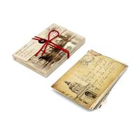 CVHOMEDECO. Vintage Retro Postcards Set Antique Old Greeting Cards Note Message Cardstock Paper Bookmarks for Worth Collecting, Set of 30 PCS