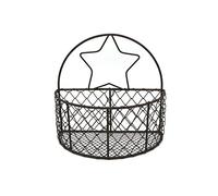 CVHOMEDECO. Wall Mounted Chicken Wire Storage Basket Rustic Hanging Wire Bin Organizer for Kitchen, Pantry, Closets, Bedroom and Bathroom, Rusty, 7.5 x 4 x 7.13 Inch