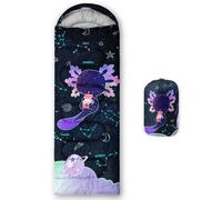 CVHOUSE Galaxy Axolotl Camping Sleeping Bags,3 Season Warm & Cool Weather,Lightweight,Waterproof Sleeping Bags for Adults & Kids,Traveling,and Outdoors,Camping Gear Equipment,31x90inch