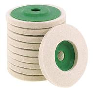 CviAn Wool Buffing Wheels Set, 10pcs Wear-Resistant Angle Grinder Wheels, 4" Diameter, Fine Polishing/Waxing for Glass, Metal, Car, Wood, Marble, Stainless Steel Crafts