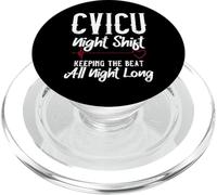 CVICU Night Shift Nurse - Keeping The Beat PopSockets PopGrip for MagSafe