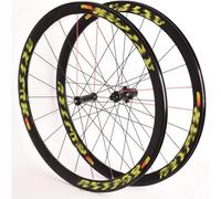 CVJdfhRE 700C Bicycle Wheel Set Carbon V Brake 38Mm Depth Clincher Road Bike Wheels Front Rear Wheelset Racing(Green Label)