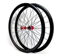 CVJdfhRE 700C Light Weight Road Bicycle Wheelset Clincher Tubeless Ready Rim 20mm Wide,Quick Release Fit To 7-11 Speed Cassette Wheels(Red)