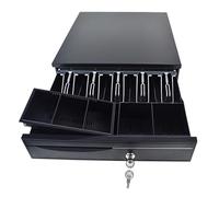 CVJdfhRE cash box， Compact Cash Register Drawer Duty That Safely Stores Your Large Box With Money Tray(Noir)