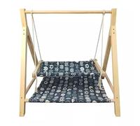CVJdfhRE cat hammock, Freestanding double decker cat swing chair and bed, Stable structure and easy assembly, Holds comfortably up to 20 lbs(Blue 2)