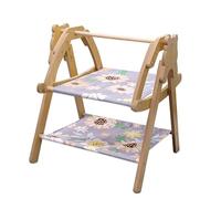 CVJdfhRE cat hammock, Wood Cat Swing Hammock - Double layer pet bed furniture，Holds Small-Medium Size or Small Dog | Easy to Assemble | Toy(4)