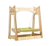 CVJdfhRE cat hammock, Wood Fancy pet cat Swing Bed，cat hammock With support，Holds Small to Medium Size Cat or Dog