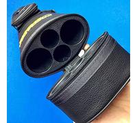 CVJdfhRE cue case， Pool Cue Hard Case, PU 1/2 Pool cue Bag, Table Accessories- Black 4 holes/85 * 12 6cm