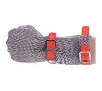 CVJdfhRE Cut Resistant Gloves, Stainless Steel Chain For Cutting Jobs In Machine Factory Workshop(Arm 15cm,1PCS/XL)