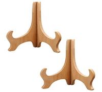 CVJdfhRE display stand， Beech Wood Plates Holder Snd Plate,Easel orative Snds for Home oration,Tea Cakes,Photo Frame,Stone Pai(5inch)