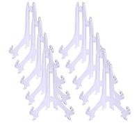 CVJdfhRE display stand， Plastic Easels or Snd,Plate Holders to Display Pictures or Other Items at Weddings,Home oration,Birthdays,bles, St(Transparent,10inch)