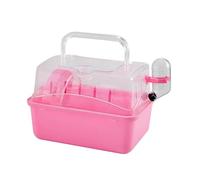 CVJdfhRE hamster toys， Hamster Toy 1Pcs Bird Travel For Carrier With Handle Clear View Carrying Cage With Wheel Blue(Pink)