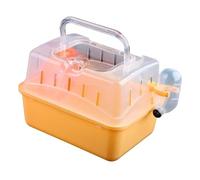 CVJdfhRE hamster toys， Hamster Toy 1Pcs Bird Travel For Carrier With Handle Clear View Carrying Cage With Wheel Blue(Yellow)