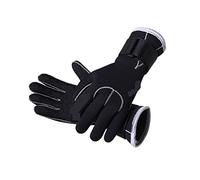 CVJdfhRE wetsuit gloves， 3MM Black Swimming Diving Gloves Keep Warm Snorkeling Equipment Anti Scratch Sailing Kayak Surfing for, Paddling(Dark Grey,L(Length25.5cm))