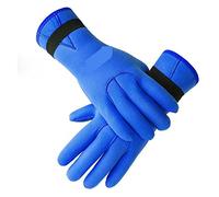 CVJdfhRE wetsuit gloves， 3mm Neoprene Gloves Diving Wetsuit Flexible Thermal Snorkeling Spearfishing Cycling Men Women(Blu,M)