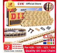 CVK High Quality Motorcycle O-ring Oil seal Chain Sets For 428 DID chain 136 Link 520 525 530 chains 120 Links with Facotry Sale 428 Chain 136 Links