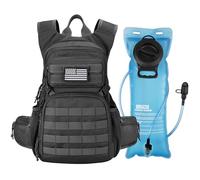 CVLIFE Tactical Hydration Backpack 3L, Lightweight Water Bag Hydration Pack, Hiking Backpack with Water Bladder for Men Women, Heavy Duty Molle Water Backpack for Cycling, Running, Hunting Black