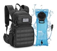 CVLIFE Tactical Hydration Backpack 3L, Lightweight Water Bag Hydration Pack, Hiking Backpack with Water Bladder for Men Women, Heavy Duty Molle Water Backpack for Cycling, Running, Hunting Black