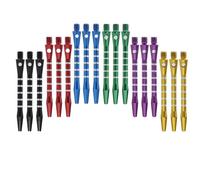 CVMGO 18PCS 53mm Aluminium Dart Stems, 2BA Threaded Metal Medium Dart Shafts for Steel and Soft Tip Darts Assorted Colours Anti Bend Anti Fall Professional Replacement Throwing Fitting Accessories