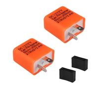 CVMGO 2 Pcs 12V 2 Pin Flasher Relay Adjustable Turn LED Signal Indicator Relay Universal Motorbike Waterproof No Hyper Flashing Motorcycle Adjustable Indicator for Motorcycle & Car Blinker Scooter