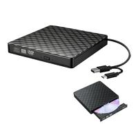 CVMGO External USB 3.0 & USB-C CD DVD Drive Portable DVD Burner Reader