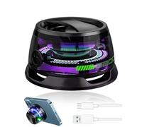 CVMGO G200 Magnetic Bluetooth Speaker Mini Wireless Phone Holder Bluetooth Speakers IP67 Waterproof Attach to Metal Surface with RGB Lights Ultra Small Portable for Shower Kitchen Outdoor Travel