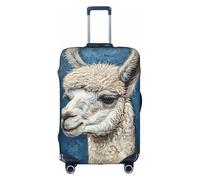 Cvnbmakk Alpaca Llama Print Travel Luggage Cover, Waterproof And Dustproof Protective Cover For 18-32 Inch Suitcases, White, S